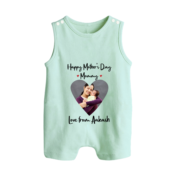 Happy Mother's Day - In Traditional Style With Our Customized Romper Suit With Name - MINT GREEN - 0 - 5 Months Old (Chest 18")