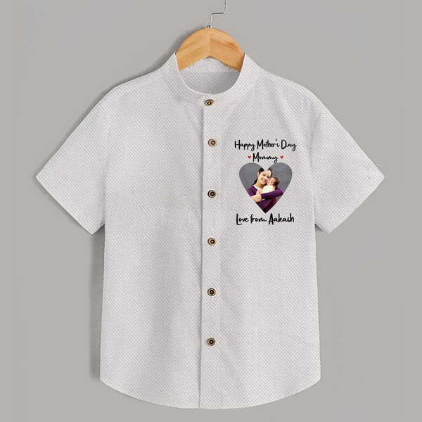 Happy Mother's Day - In Traditional Style With Our Customized Shirt With Name - WHITE - 0 - 6 Months Old (Chest 23")