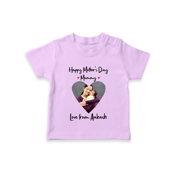 Happy Mother's Day - In Traditional Style With Our Customized Tshirt With Name - LILAC - 0-5 Months Old (Chest 17")