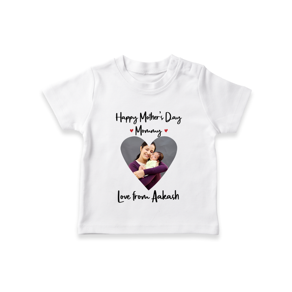 Happy Mother's Day - In Traditional Style With Our Customized Tshirt With Name - WHITE - 0-5 Months Old (Chest 17")