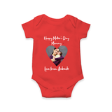 Happy Mother's Day - In Traditional Style With Our Customized Romper With Name - RED - 0 - 3 Months Old (Chest 16")