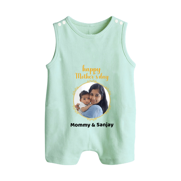 Happy Mother's Day - A New Beginning With Our Customized Romper Suit With Name - MINT GREEN - 0 - 5 Months Old (Chest 18")