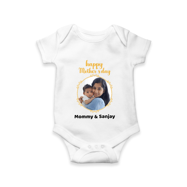 Happy Mother's Day - A New Beginning With Our Customized Romper With Name - WHITE - 0 - 3 Months Old (Chest 16")