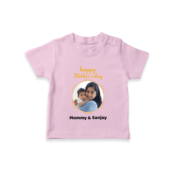 Happy Mother's Day - A New Beginning With Our Customized Tshirt With Name - BABY PINK - 0-5 Months Old (Chest 17")
