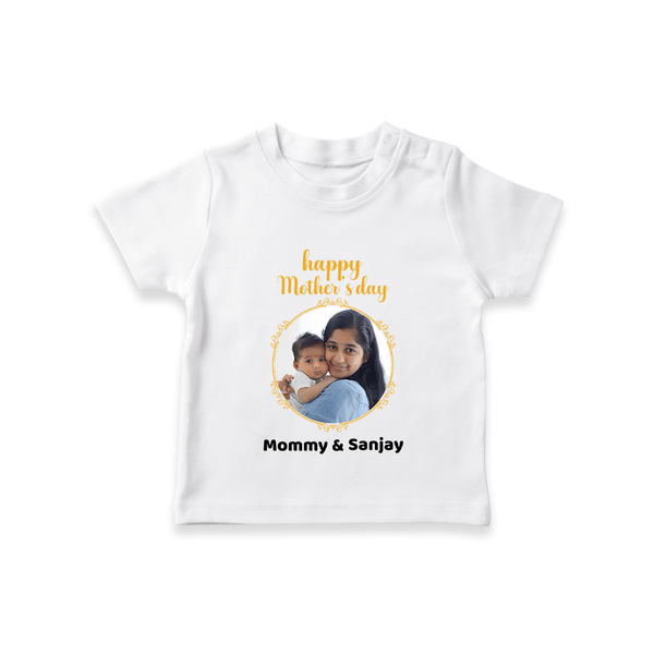 Happy Mother's Day - A New Beginning With Our Customized Tshirt With Name - WHITE - 0-5 Months Old (Chest 17")