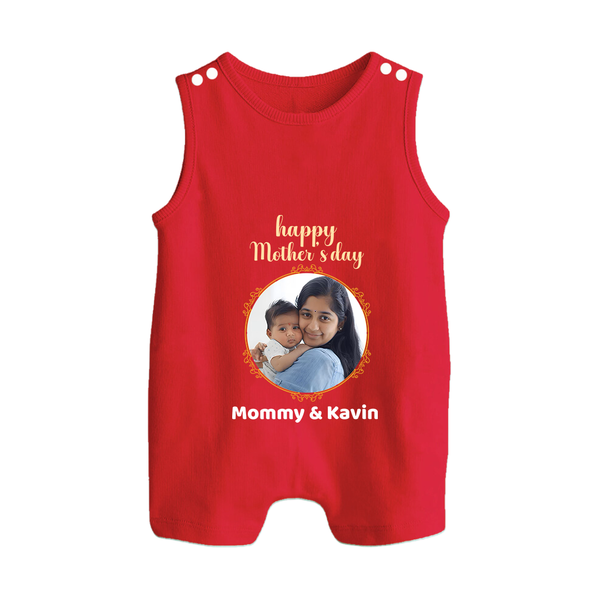 Happy Mother's Day - A New Beginning With Our Customized Romper Suit With Name - RED - 0 - 5 Months Old (Chest 18")