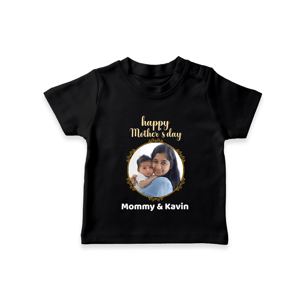 Happy Mother's Day - A New Beginning With Our Customized Tshirt With Name - BLACK - 0-5 Months Old (Chest 17")