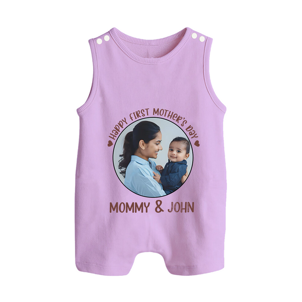 Happy Mother's Day - Mom's Little Joy With Our Customized Romper Suit With Name - LILAC - 0 - 5 Months Old (Chest 18")