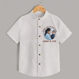 Happy Mother's Day - Mom's Little Joy With Our Customized Shirt With Name - WHITE - 0 - 6 Months Old (Chest 23")