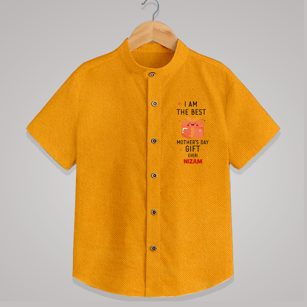 Happy Mother's Day - A Sweet Memory With Our Customized Shirt With Name - CHROME YELLOW - 0 - 6 Months Old (Chest 23")