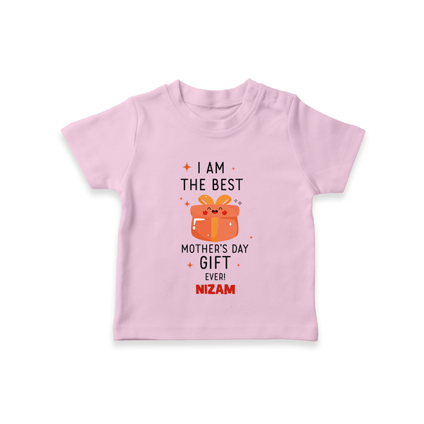 Happy Mother's Day - A Sweet Memory With Our Customized Tshirt With Name - BABY PINK - 0-5 Months Old (Chest 17")