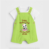 Happy Mother's Day - A Bond Like No Other With Our Customized Dungaree Set With Name - GREEN - 0 - 5 Months Old (Chest 18")