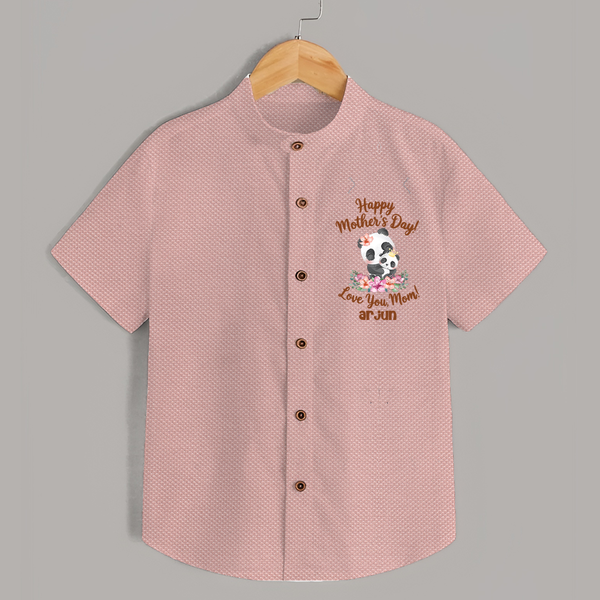 Happy Mother's Day - A Bond Like No Other With Our Customized Shirt With Name - PEACH - 0 - 6 Months Old (Chest 23")