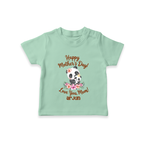 Happy Mother's Day - A Bond Like No Other With Our Customized Tshirt With Name - MINT GREEN - 0-5 Months Old (Chest 17")