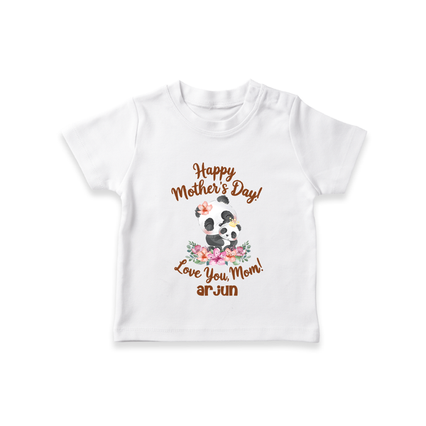 Happy Mother's Day - A Bond Like No Other With Our Customized Tshirt With Name - WHITE - 0-5 Months Old (Chest 17")