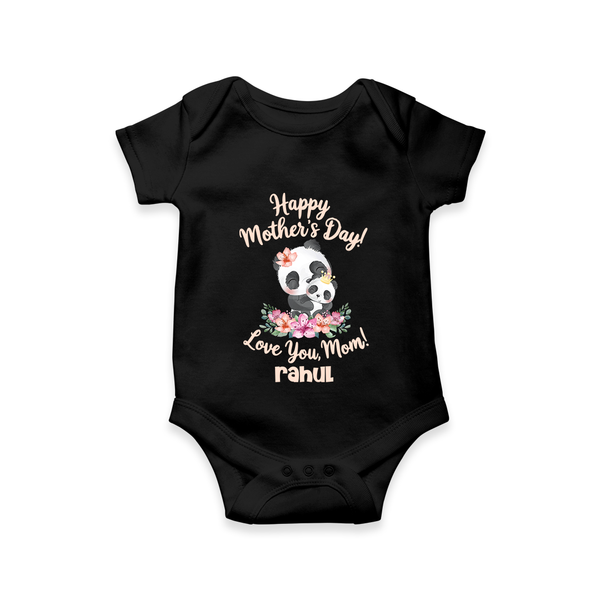 Happy Mother's Day - A Bond Like No Other With Our Customized Romper With Name - BLACK - 0 - 3 Months Old (Chest 16")