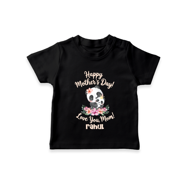 Happy Mother's Day - A Bond Like No Other With Our Customized Tshirt With Name - BLACK - 0-5 Months Old (Chest 17")