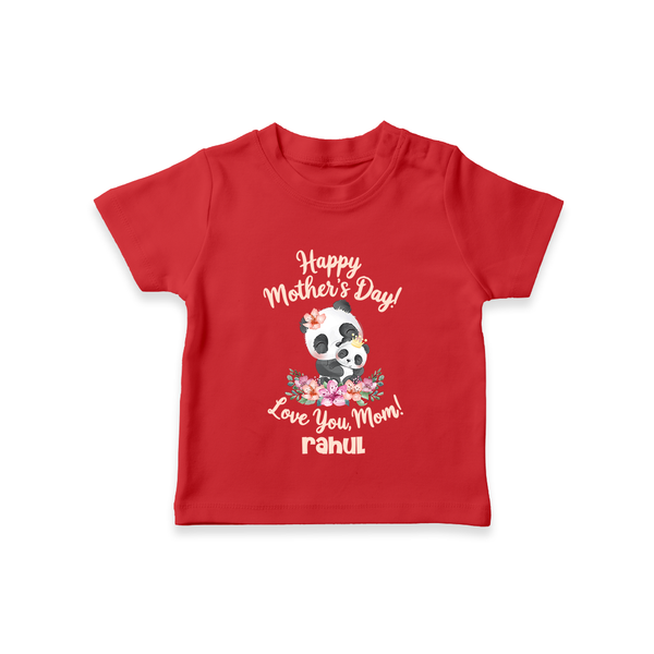 Happy Mother's Day - A Bond Like No Other With Our Customized Tshirt With Name - RED - 0-5 Months Old (Chest 17")