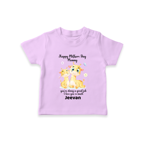 Happy Mother's Day - Full of Love & Warmth With Our Customized Tshirt With Name - LILAC - 0-5 Months Old (Chest 17")