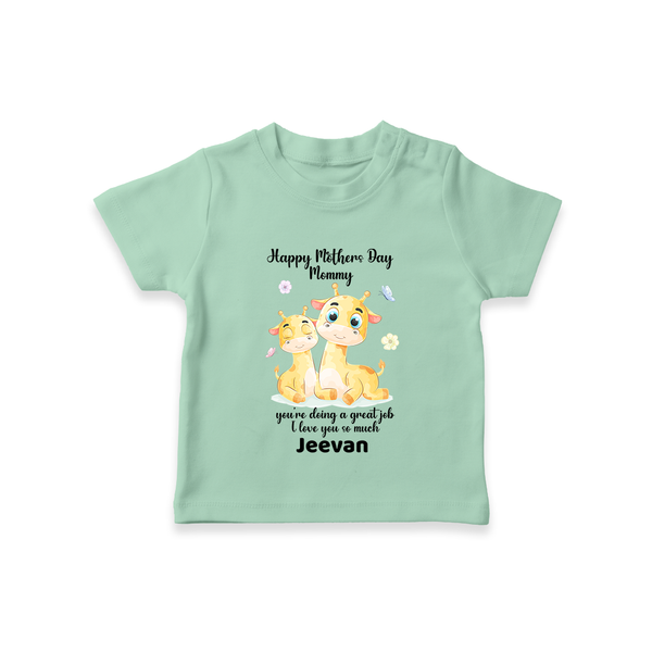 Happy Mother's Day - Full of Love & Warmth With Our Customized Tshirt With Name - MINT GREEN - 0-5 Months Old (Chest 17")