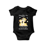 Happy Mother's Day - Full of Love & Warmth With Our Customized Romper With Name - BLACK - 0 - 3 Months Old (Chest 16")