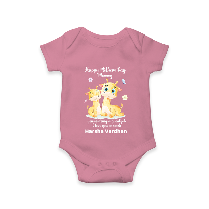 Happy Mother's Day - Full of Love & Warmth With Our Customized Romper With Name - ONION - 0 - 3 Months Old (Chest 16")
