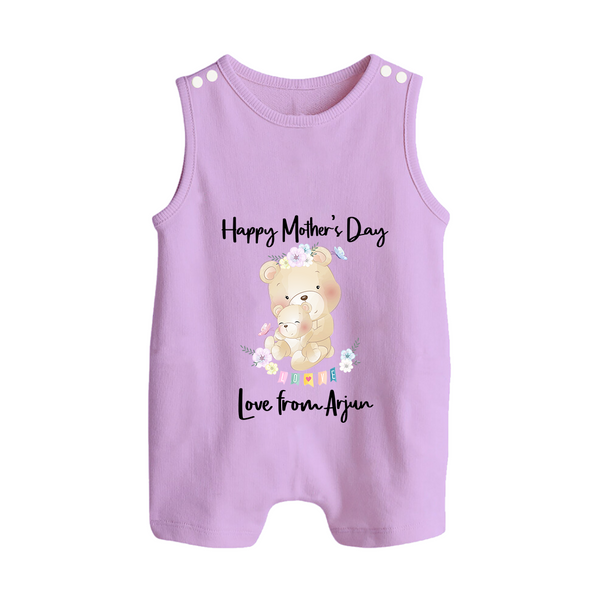 Happy Mother's Day - Little Hands, Big Love With Our Customized Romper Suit With Name - LILAC - 0 - 5 Months Old (Chest 18")