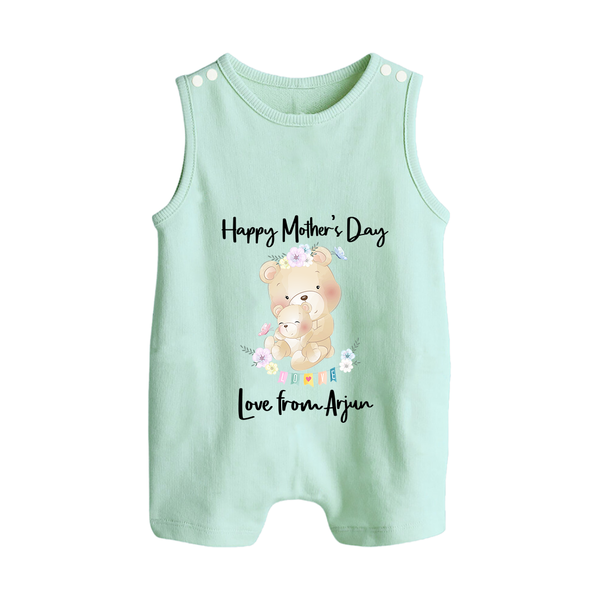 Happy Mother's Day - Little Hands, Big Love With Our Customized Romper Suit With Name - MINT GREEN - 0 - 5 Months Old (Chest 18")