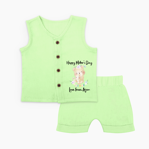 Happy Mother's Day - Little Hands, Big Love With Our Customized Jabla Set With Name - PASTEL GREEN - 0 - 3 Months Old (Chest 9.8")
