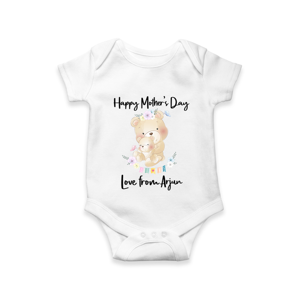 Happy Mother's Day - Little Hands, Big Love With Our Customized Romper With Name - WHITE - 0 - 3 Months Old (Chest 16")