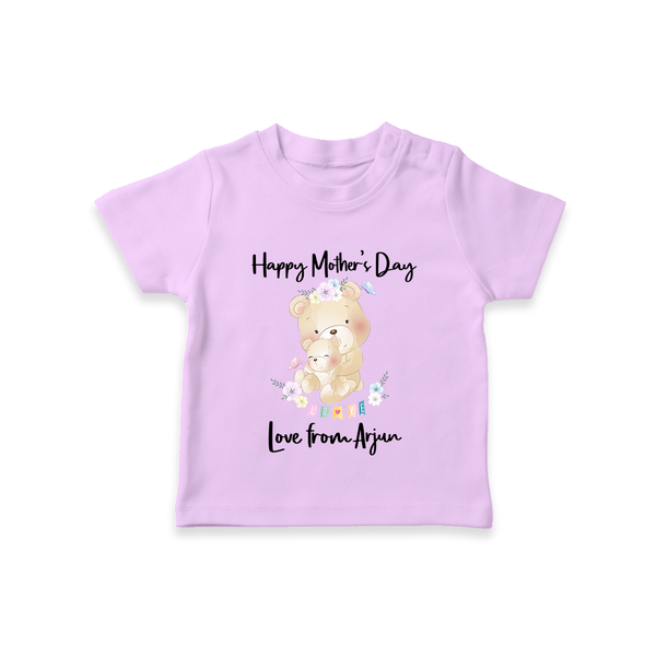 Happy Mother's Day - Little Hands, Big Love With Our Customized Tshirt With Name - LILAC - 0-5 Months Old (Chest 17")