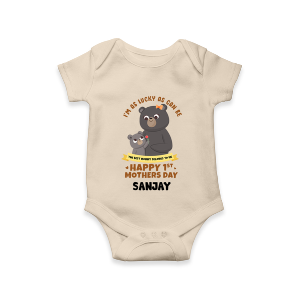 Happy Mother's Day - Celebrating Mom Moments With Our Customized Romper With Name - IVORY - 0 - 3 Months Old (Chest 16")