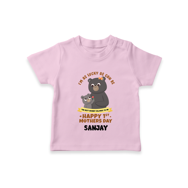 Happy Mother's Day - Celebrating Mom Moments With Our Customized Tshirt With Name - BABY PINK - 0-5 Months Old (Chest 17")