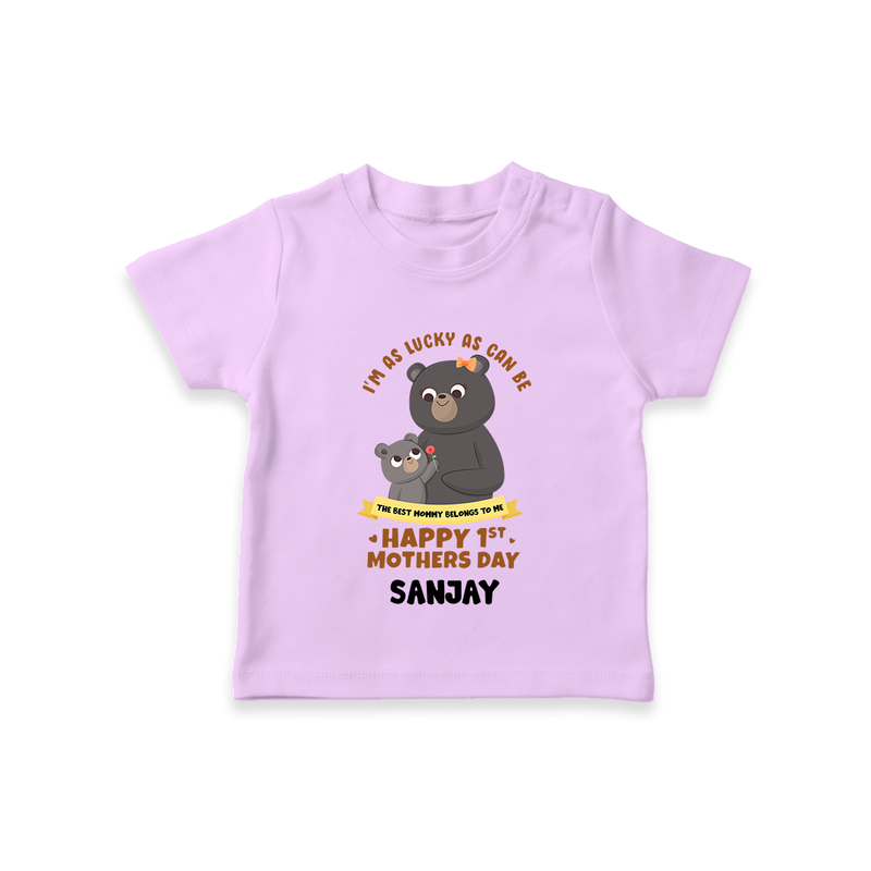 Happy Mother's Day - Celebrating Mom Moments With Our Customized Tshirt With Name - LILAC - 0-5 Months Old (Chest 17")