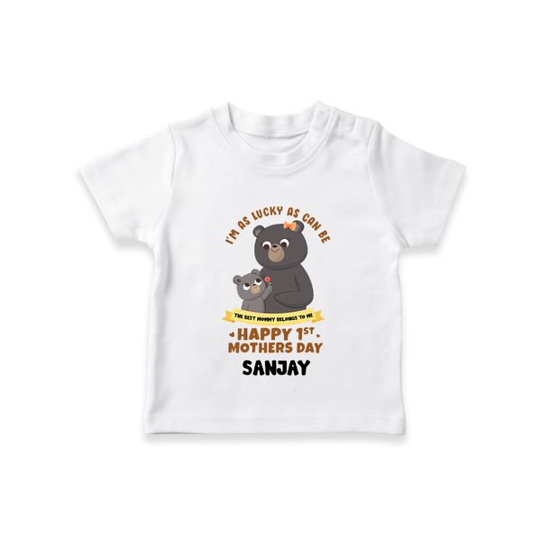 Happy Mother's Day - Celebrating Mom Moments With Our Customized Tshirt With Name - WHITE - 0-5 Months Old (Chest 17")