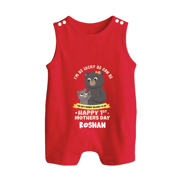 Happy Mother's Day - Celebrating Mom Moments With Our Customized Romper Suit With Name - RED - 0 - 5 Months Old (Chest 18")