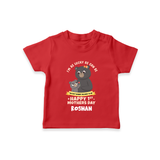 Happy Mother's Day - Celebrating Mom Moments With Our Customized Tshirt With Name - RED - 0-5 Months Old (Chest 17")