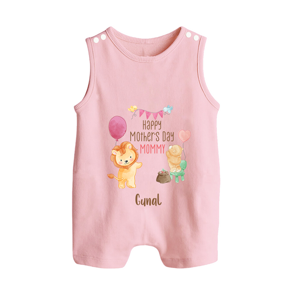 Happy Mother's Day - Full of Hugs & Giggles With Our Customized Romper Suit With Name - BABY PINK - 0 - 5 Months Old (Chest 18")