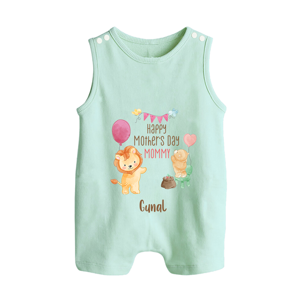 Happy Mother's Day - Full of Hugs & Giggles With Our Customized Romper Suit With Name - MINT GREEN - 0 - 5 Months Old (Chest 18")