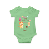 Happy Mother's Day - Full of Hugs & Giggles With Our Customized Romper With Name - GREEN - 0 - 3 Months Old (Chest 16")