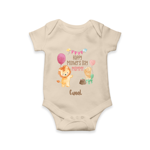 Happy Mother's Day - Full of Hugs & Giggles With Our Customized Romper With Name - IVORY - 0 - 3 Months Old (Chest 16")