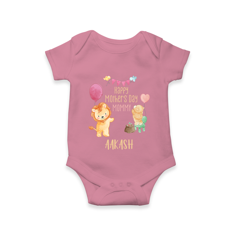 Happy Mother's Day - Full of Hugs & Giggles With Our Customized Romper With Name - ONION - 0 - 3 Months Old (Chest 16")