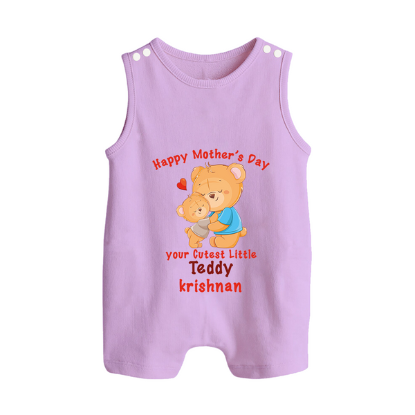 Happy Mother's Day - Cutest Gift To Mom With Our Customized Romper Suit With Name - LILAC - 0 - 5 Months Old (Chest 18")