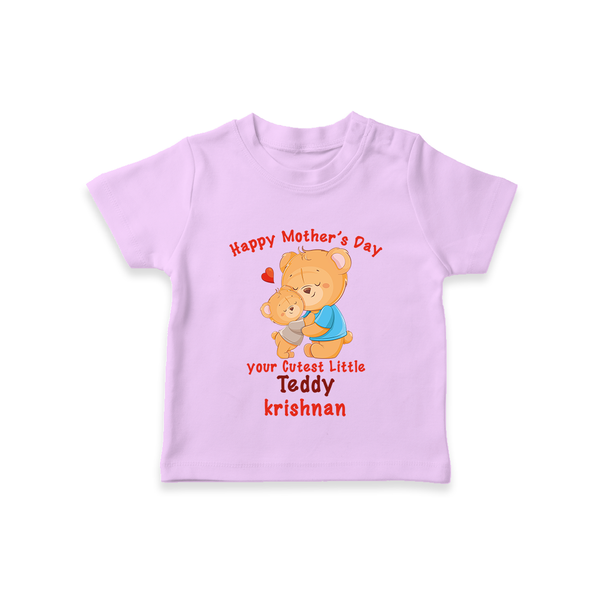 Happy Mother's Day - Cutest Gift To Mom With Our Customized Tshirt With Name - LILAC - 0-5 Months Old (Chest 17")