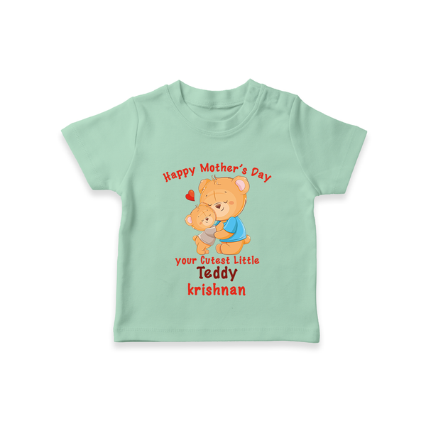 Happy Mother's Day - Cutest Gift To Mom With Our Customized Tshirt With Name - MINT GREEN - 0-5 Months Old (Chest 17")