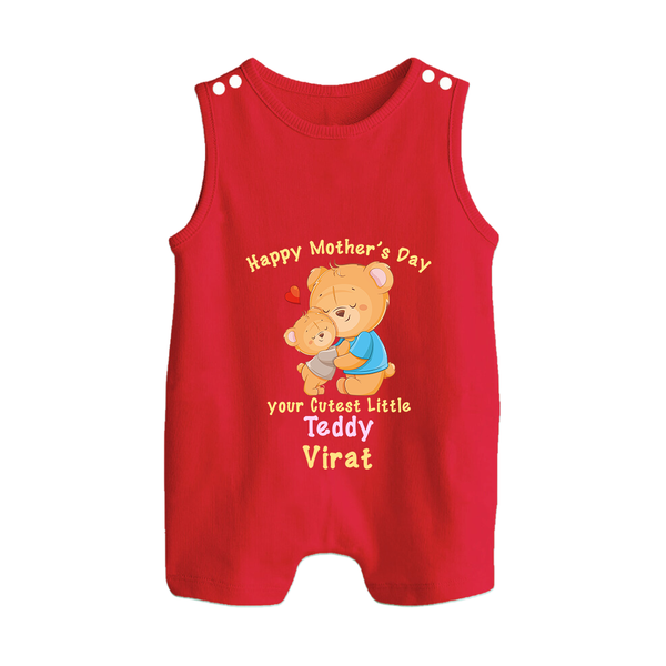 Happy Mother's Day - Cutest Gift To Mom With Our Customized Romper Suit With Name - RED - 0 - 5 Months Old (Chest 18")