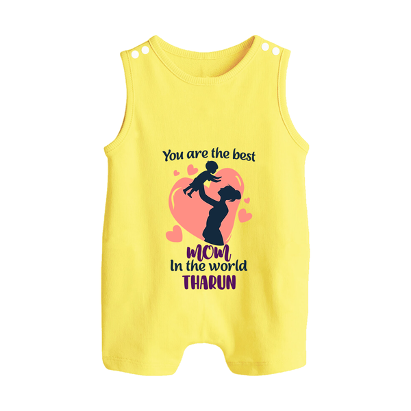 Happy Mother's Day - Blessed To Be Yours With Our Customized Romper Suit With Name - PASTEL YELLOW - 0 - 5 Months Old (Chest 18")