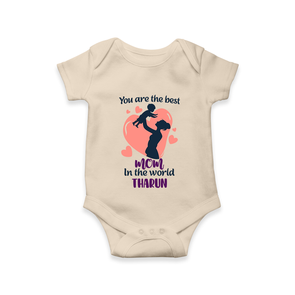 Happy Mother's Day - Blessed To Be Yours With Our Customized Romper With Name - IVORY - 0 - 3 Months Old (Chest 16")