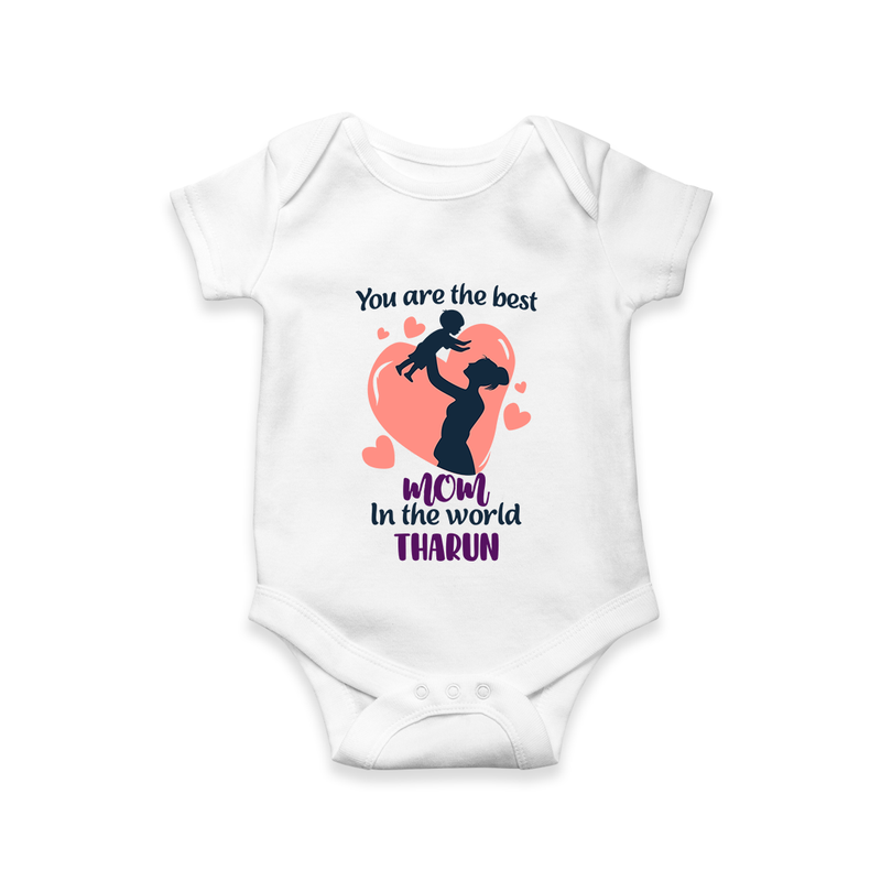 Happy Mother's Day - Blessed To Be Yours With Our Customized Romper With Name - WHITE - 0 - 3 Months Old (Chest 16")