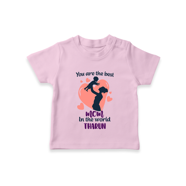 Happy Mother's Day - Blessed To Be Yours With Our Customized Tshirt With Name - BABY PINK - 0-5 Months Old (Chest 17")